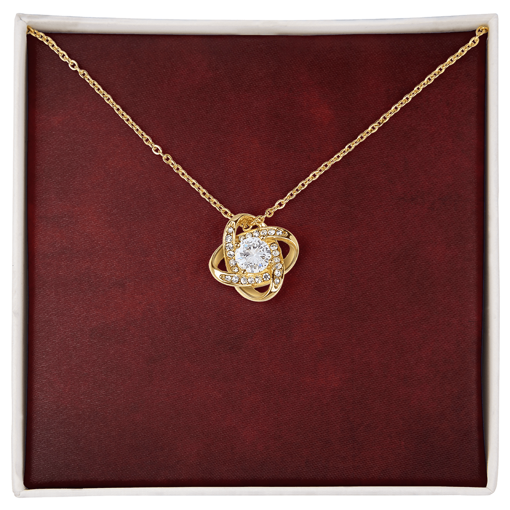 Love Knot Necklace - Yellow & White Gold Variants