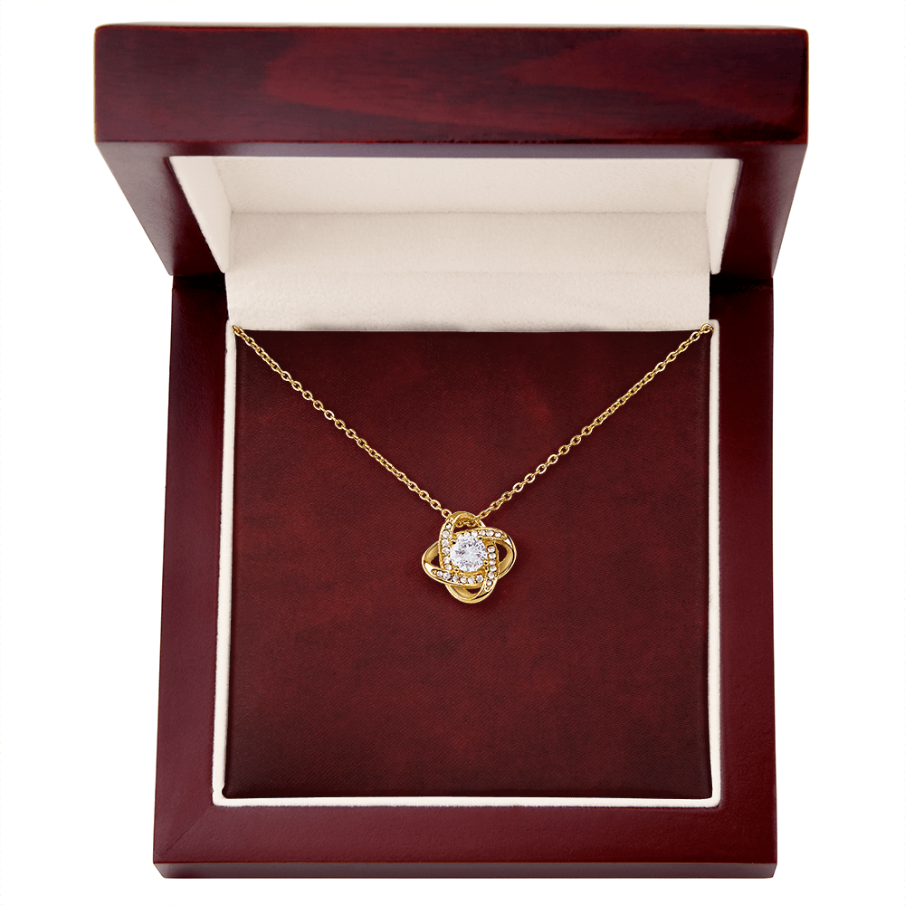 Love Knot Necklace - Yellow & White Gold Variants