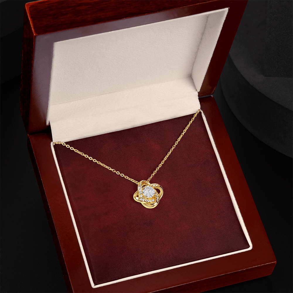 Love Knot Necklace - Yellow & White Gold Variants