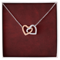 Interlocking Hearts Necklace - Yellow & White Gold Variants