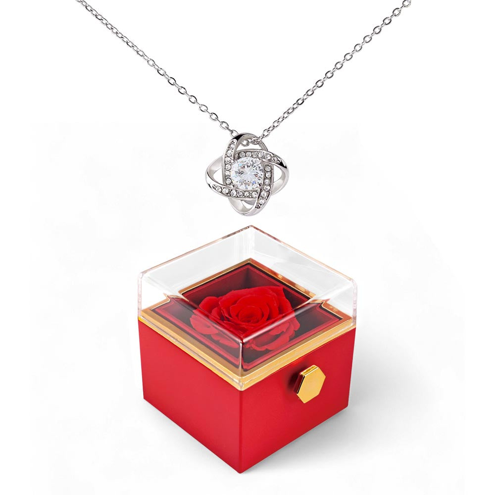 Love Knot with Rotating Rose Gift Box NO MC