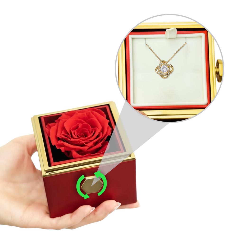 Love Knot with Rotating Rose Gift Box NO MC